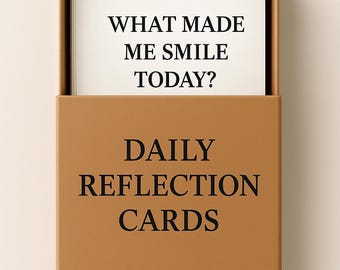 Daily Reflection Cards | Mindfulness Journal Prompts | Self-Care & Gratitude Deck | Printable PDF
