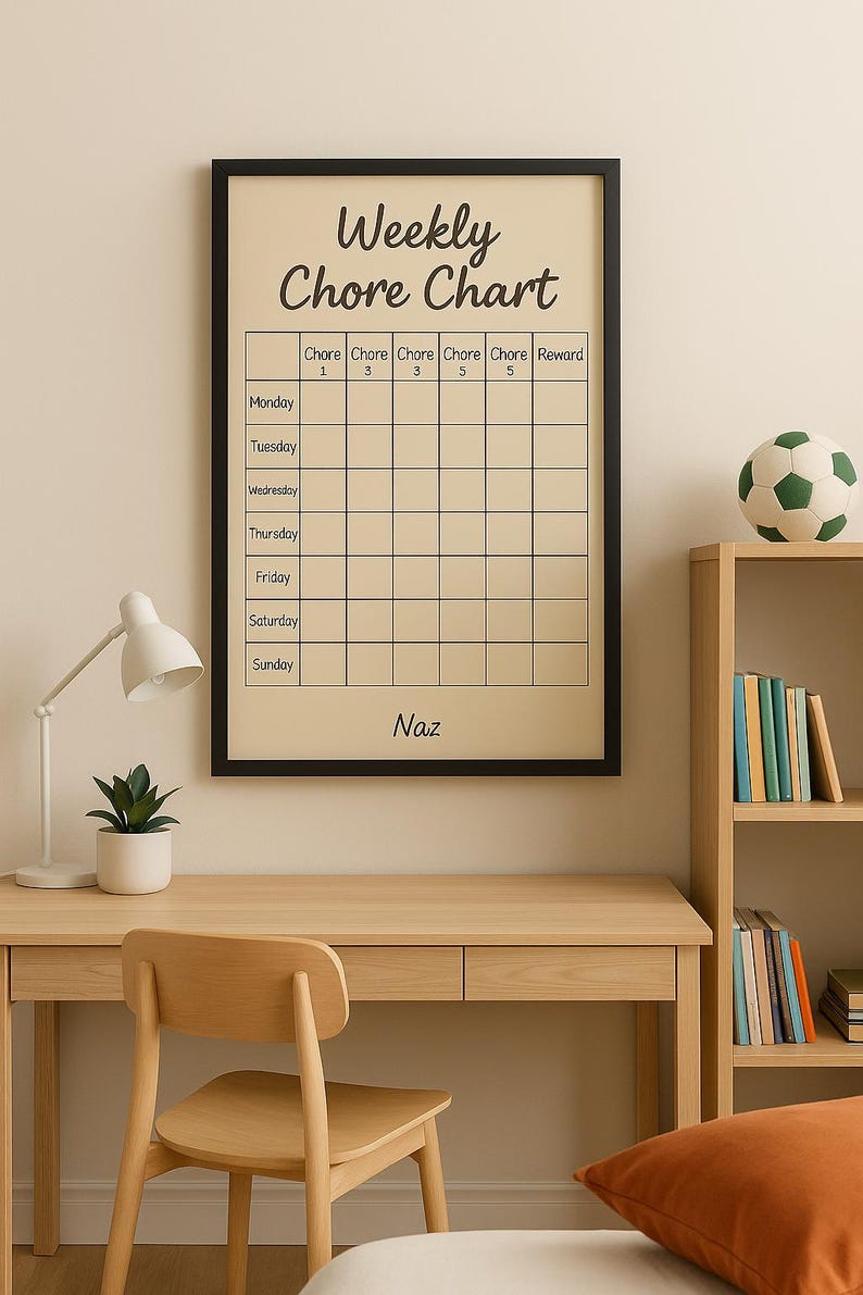Weekly Chore Chart Printable | Kids Reward Chart | Digital Download ...