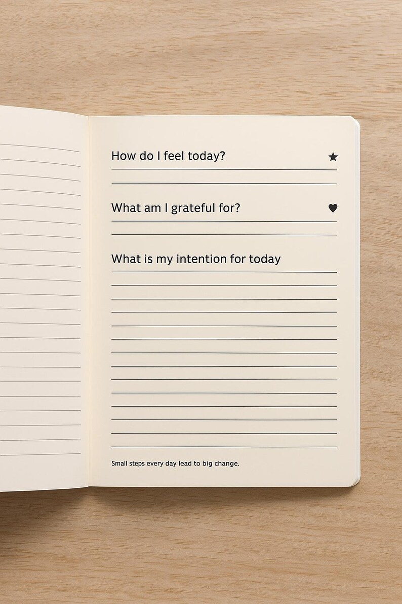 Printable Gratitude Journal - NAZ | Beige Minimalist Lined Pages ...