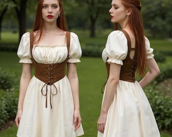 Women Medieval Dress,Off Shoulder Dress, Woman Victorian dress, Irish Chemise Costume,Renaissance Faire Dress,Fairy Dress,Gothic Witch Dress
