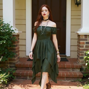 Women Medieval Dress,Off Shoulder Dress, Woman Victorian dress, Irish Chemise Costume,Renaissance Faire Dress,Fairy Dress,Gothic Witch Dress