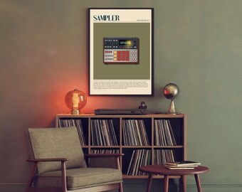 Sampler Poster – Studio Essentials Vol. 1 – Retro Music Studio Wall Art (Download Digitale)