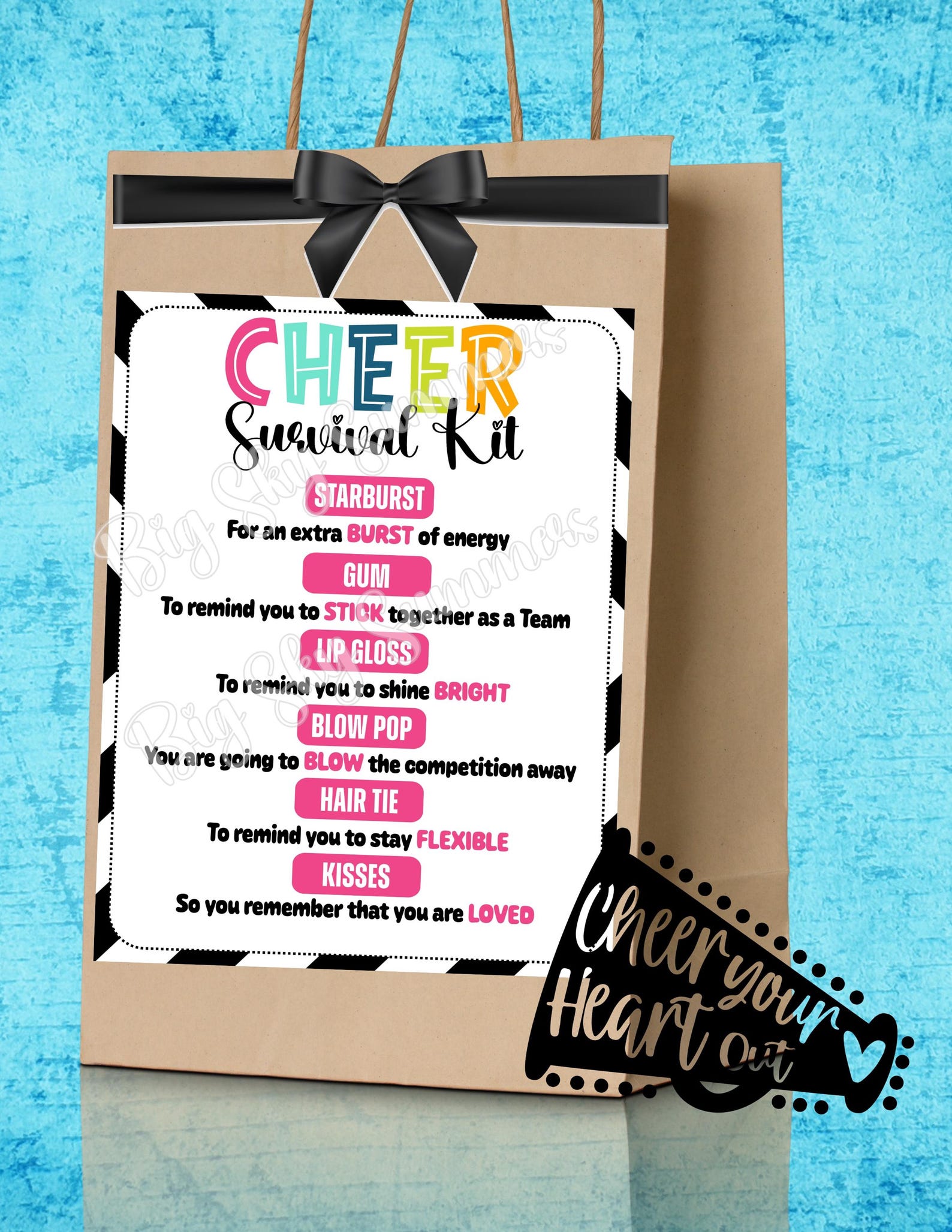 Cheer Survival Kit Printable | Cheer Gift | Team Competition Survival ...