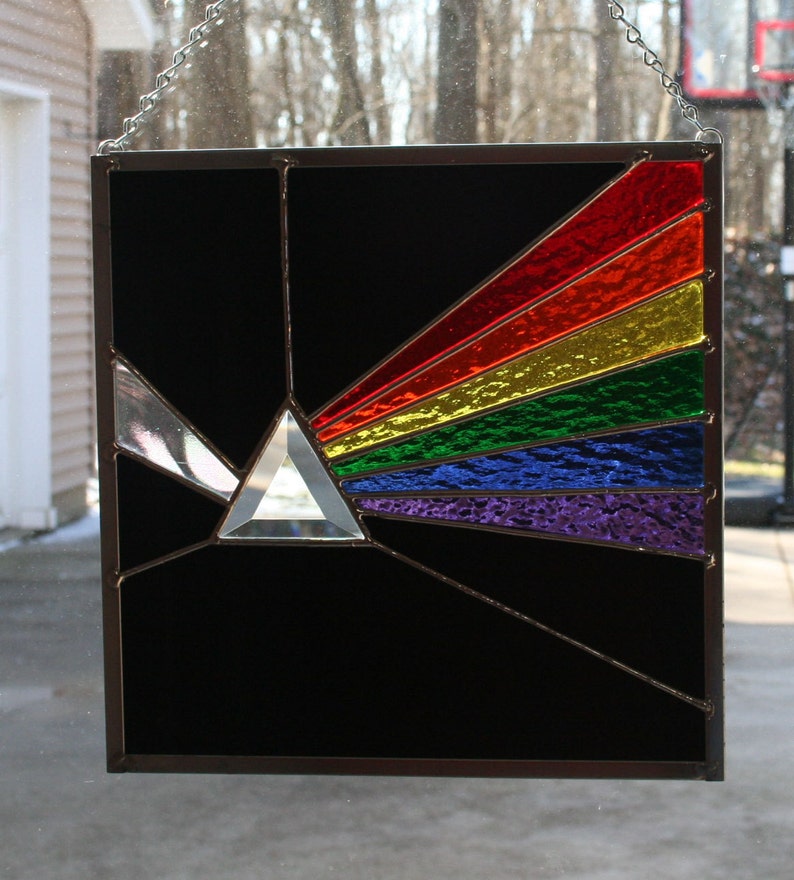 Pink Floyd Dark Side of the Moon Stained Glass | Etsy