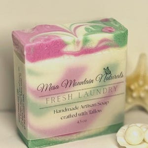 Tallow and Olive Oil Soap / Fresh Laundry / Soap / Artisan Soap / Handmade Soap / Soap / Cold Process Soap