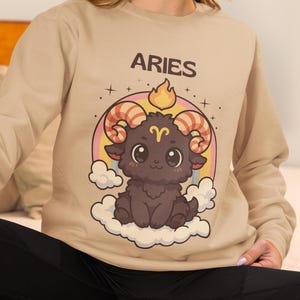 Cute Aries Zodiac Birthday Gift SVG – Kawaii Ram Zodiac Clipart – Chibi Aries PNG and SVG Bundle – Instant Digital Download for Cricut
