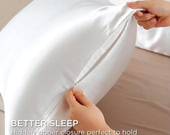 22 Momme Mulberry Silk Pillowcase: Anti-Frizz Beauty Sleep, Standard UK