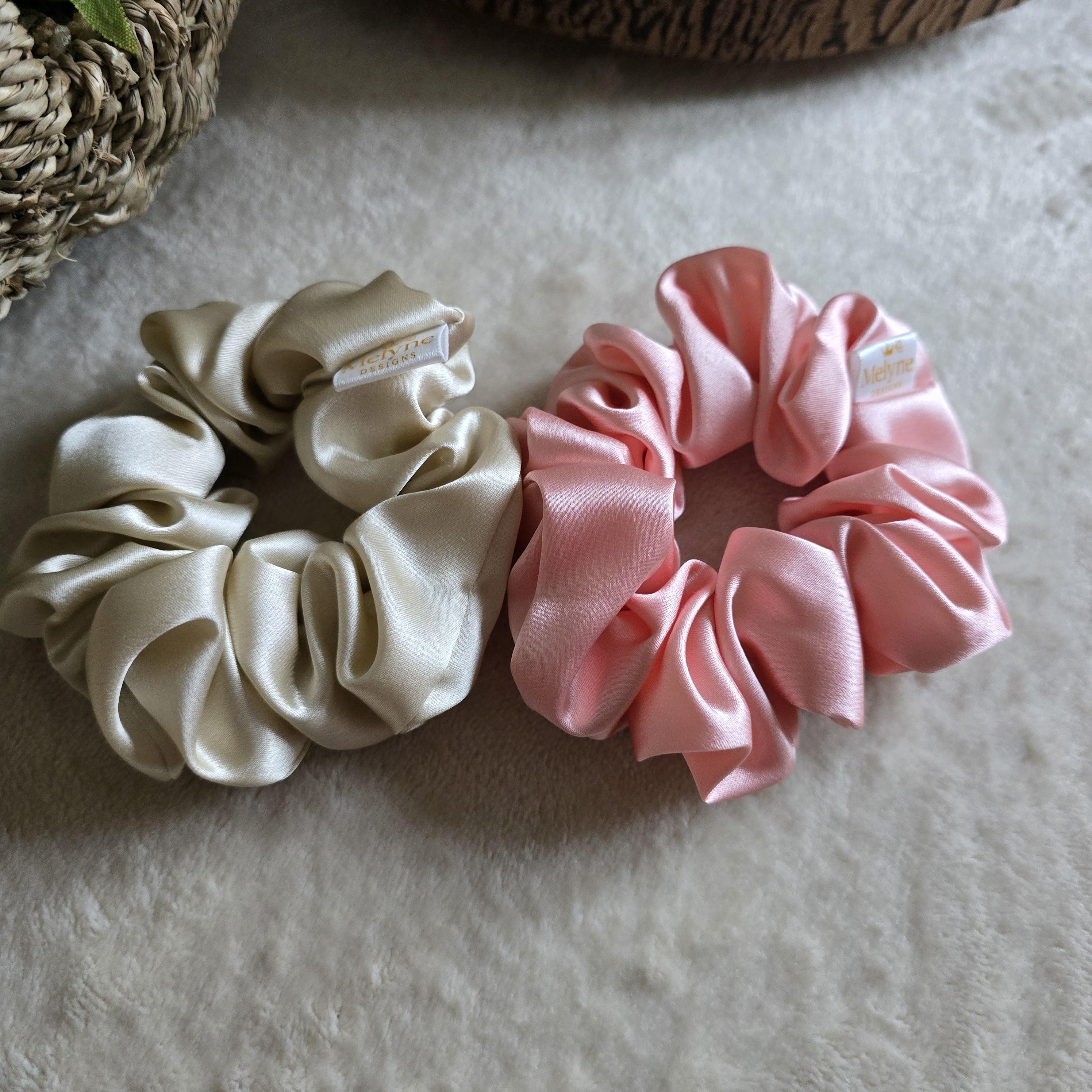 Satin Scrunchies Set 6 pcs Soft Hair Ties with Storage Box Multi-Color Woman Gir Satin Hair Scrunchies Set - 12PCS Elastic Hair Ties for  main image 3