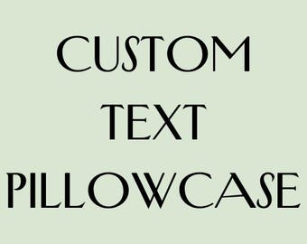 Embroidered Custom Text Silk Pillowcase