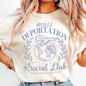 Comfort Colors Mass Deportation Club Shirt | Political Graphic Tee | Republican Statement T-Shirt, Gift for Advocates