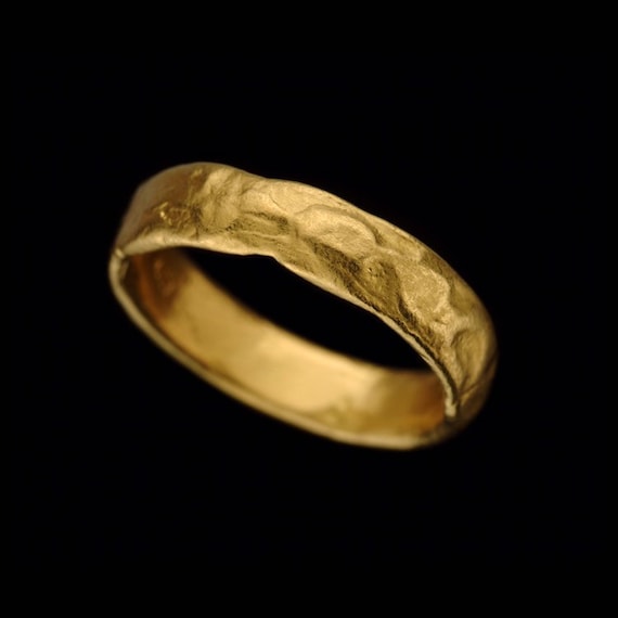 22k Solid Gold Narrow Wedding Ring,Unisex Solid Gold Wedding Band,Handmade, Resizable.