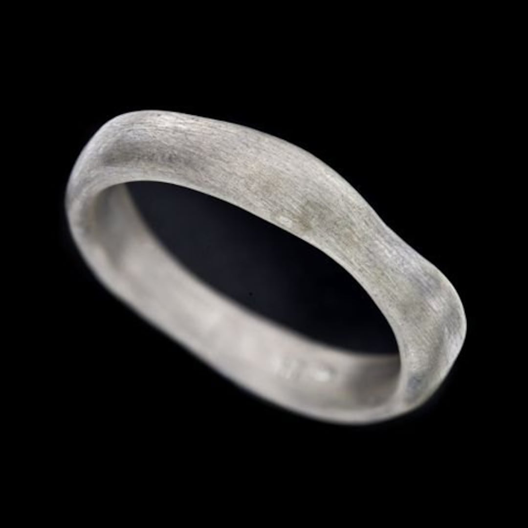 Sterling Silver Wedding Band Natural Sterling Silver Wedding Etsy