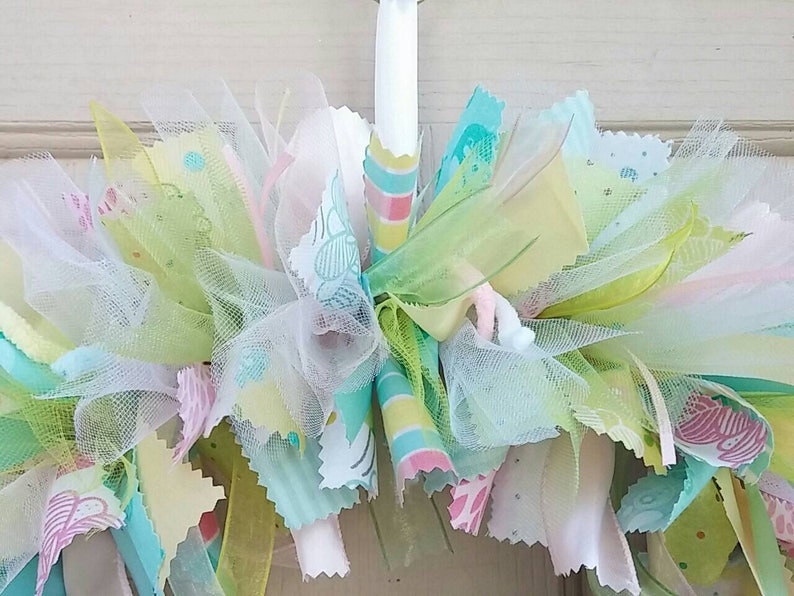 Pink Blue Green Yellow Baby Shower Decor Hospital Door Wreath Newborn Baby Room Decor Nursery Decor New Mom Baby Gift New Baby Wreath