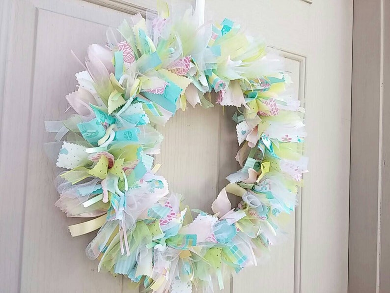 Pink Blue Green Yellow Baby Shower Decor Hospital Door Wreath Newborn Baby Room Decor Nursery Decor New Mom Baby Gift New Baby Wreath