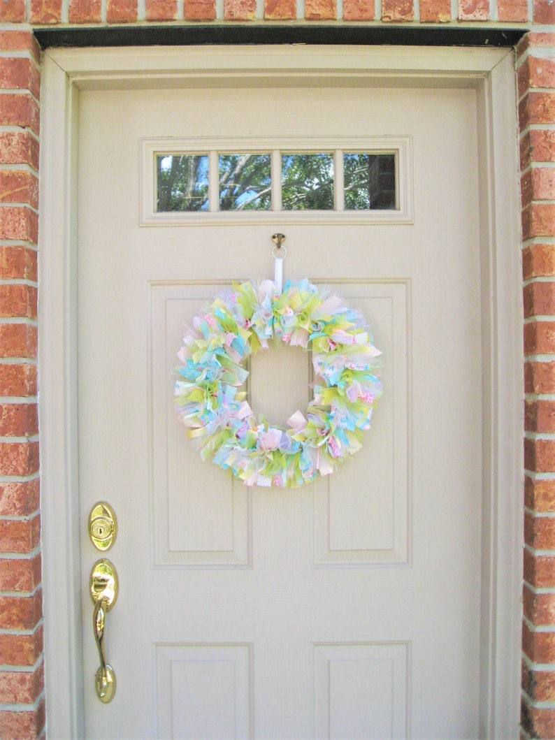 Pink Blue Green Yellow Baby Shower Decor Hospital Door Wreath Newborn Baby Room Decor Nursery Decor New Mom Baby Gift New Baby Wreath