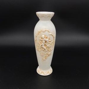 Vintage - Cherub Angel Babies - Porcelain Bisque - Bud Vase by Lefton