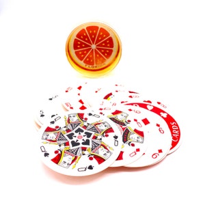 Vintage - Florida Souvenir Round Playing Cards - WPP & Toys MFY Made in Hong Kong - Complete Deck