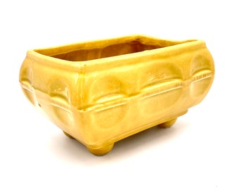 Vintage - Mustard Yellow Drip Glazed California Pottery 556 USA Pottery - Rectangular Planter