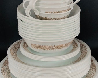 Vintage Corelle Pyrex "Woodland Brown" - Serviesgoed - Verkocht per stuk