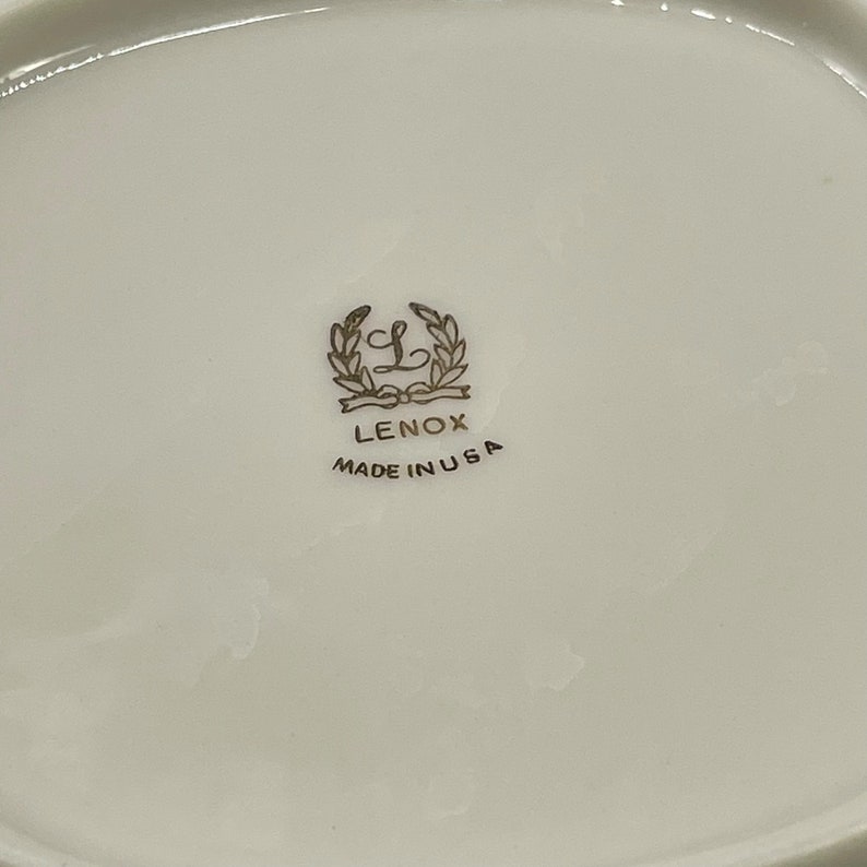 Vintage LENOX 8 Saybrooke Bowl Hand Decorated 24K Gold Scalloped Edge Made in USA image 5