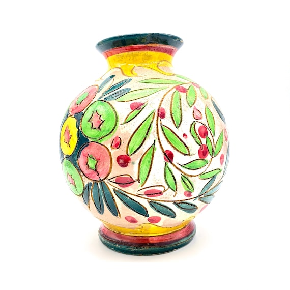 Vintage - Mid Century - Colorful Italian Majolica Glazed Pottery
