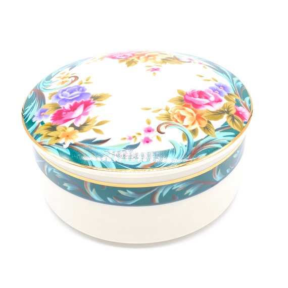 Vintage - Mikasa "Floral Treasures" Porcelain Tri… - image 1