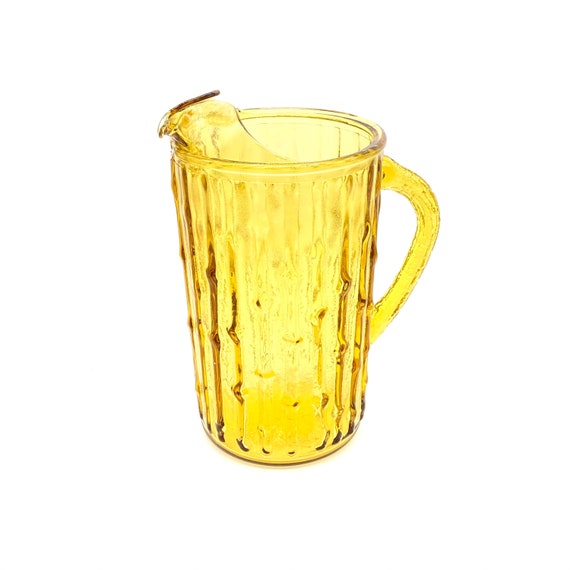 Vintage - Anchor Hocking - Amber Tahiti - Bamboo Pitcher - Mid