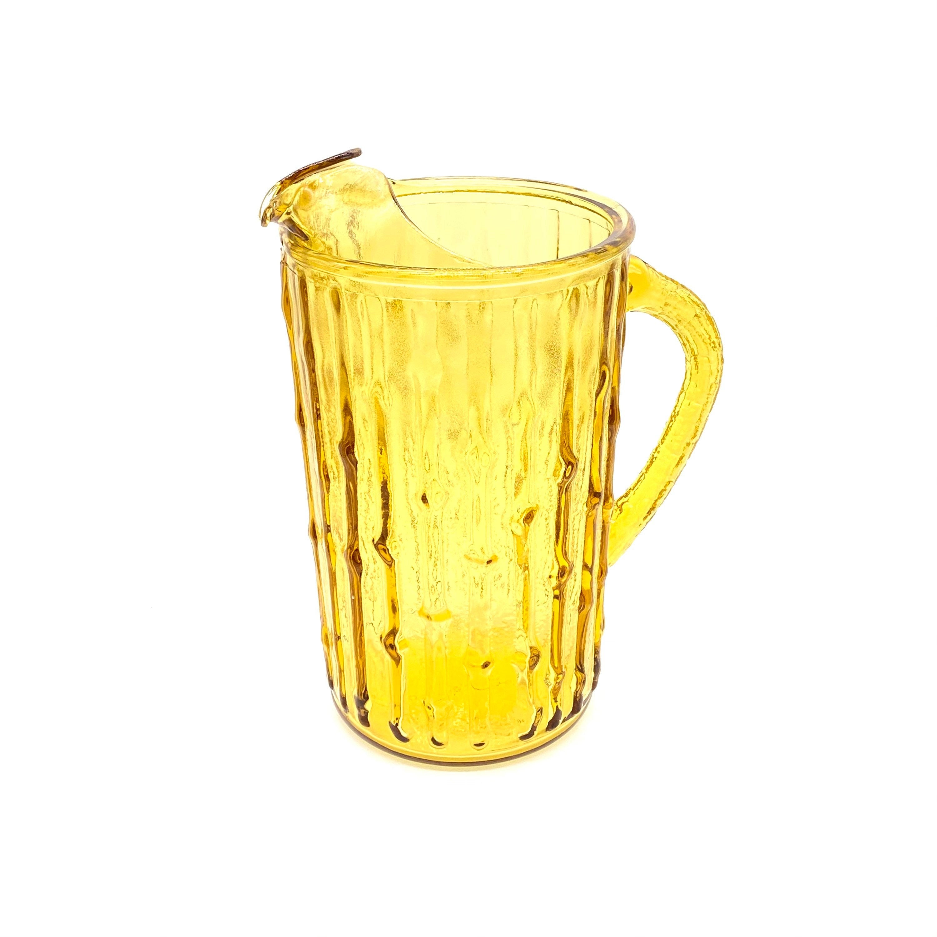 Vintage - Anchor Hocking - Amber Tahiti - Bamboo Pitcher - Mid
