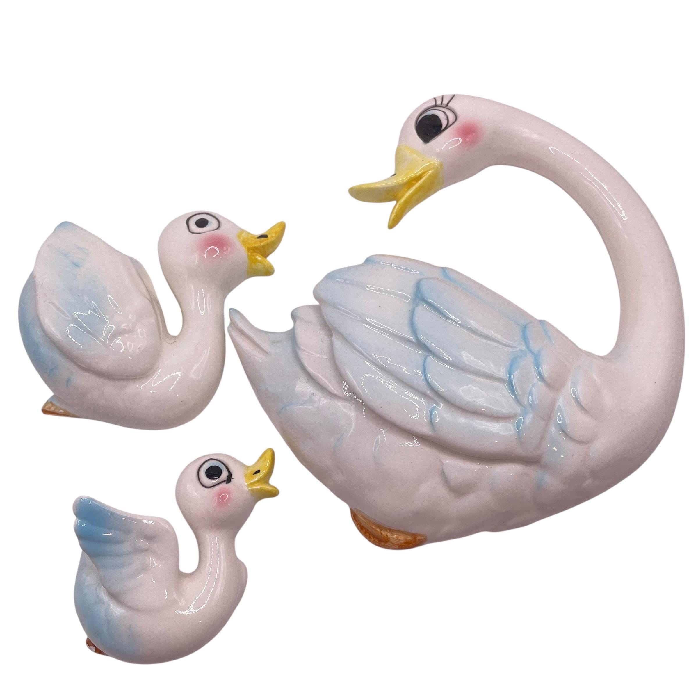 Vintage - Enesco - Japan - 3 Piece Ceramic Wall Hangings / Plaques