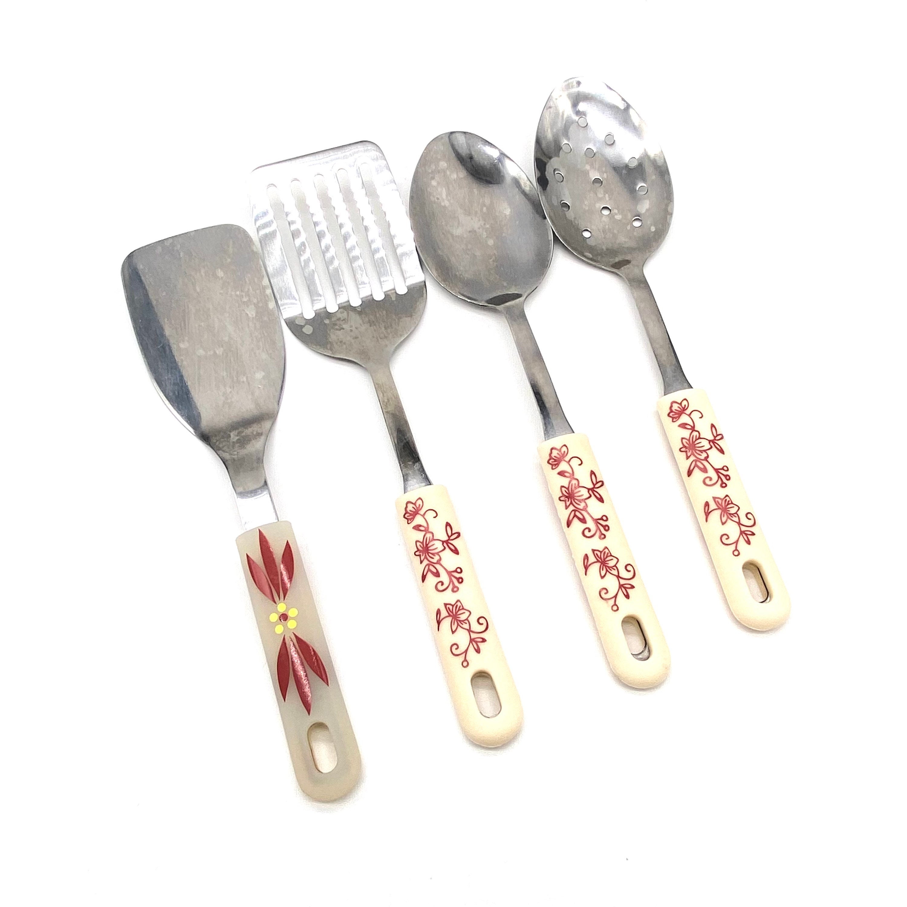 Metal Kitchen Utensils (Set Of 4) Can Openers, Nut Cracker, Stirrer/Wisk