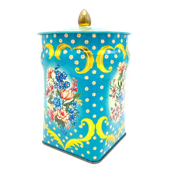 marimint/マリミント キャンディー缶/TIN缶 ヴィンテージ　青 Vintage - Murray Allen - Regal Crown - Tin / Canister - Turquoise