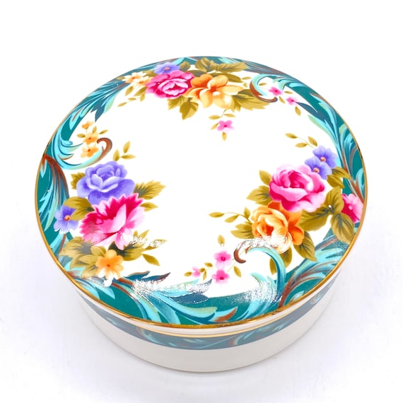 Vintage - Mikasa "Floral Treasures" Porcelain Tri… - image 2