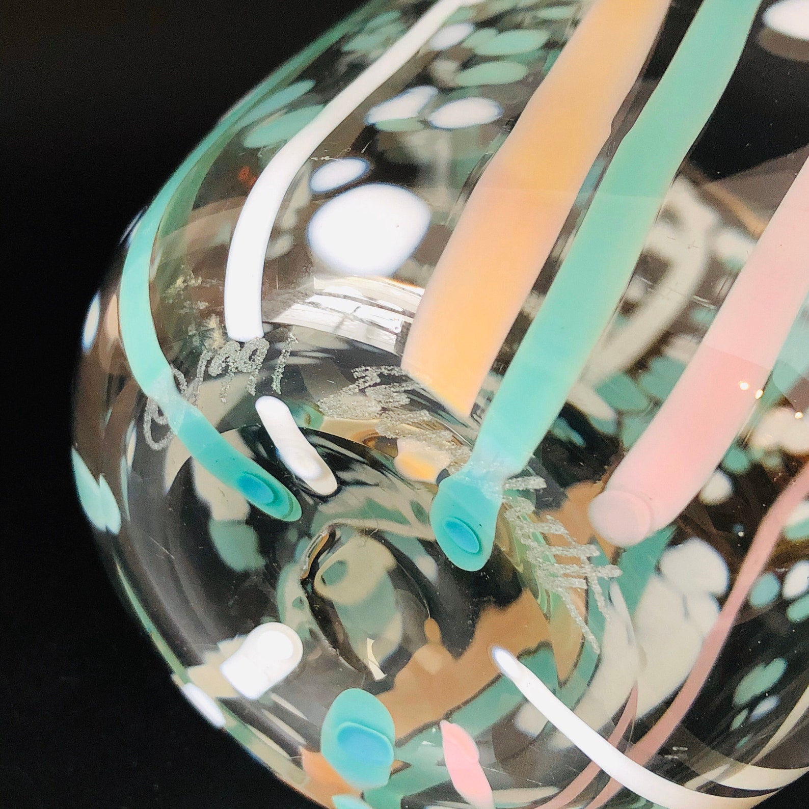 Vintage John Burchetta Glass Art Signed Piece Hand Blown Art Etsy