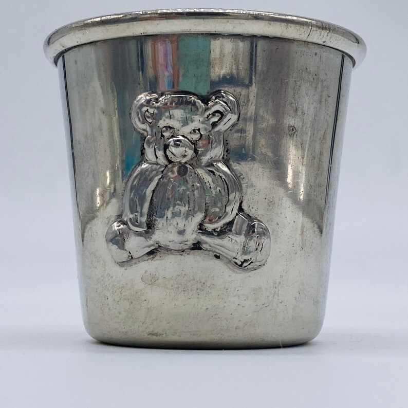 Vintage Pewter Baby Cup Handcrafted by Helble Virginia Etsy