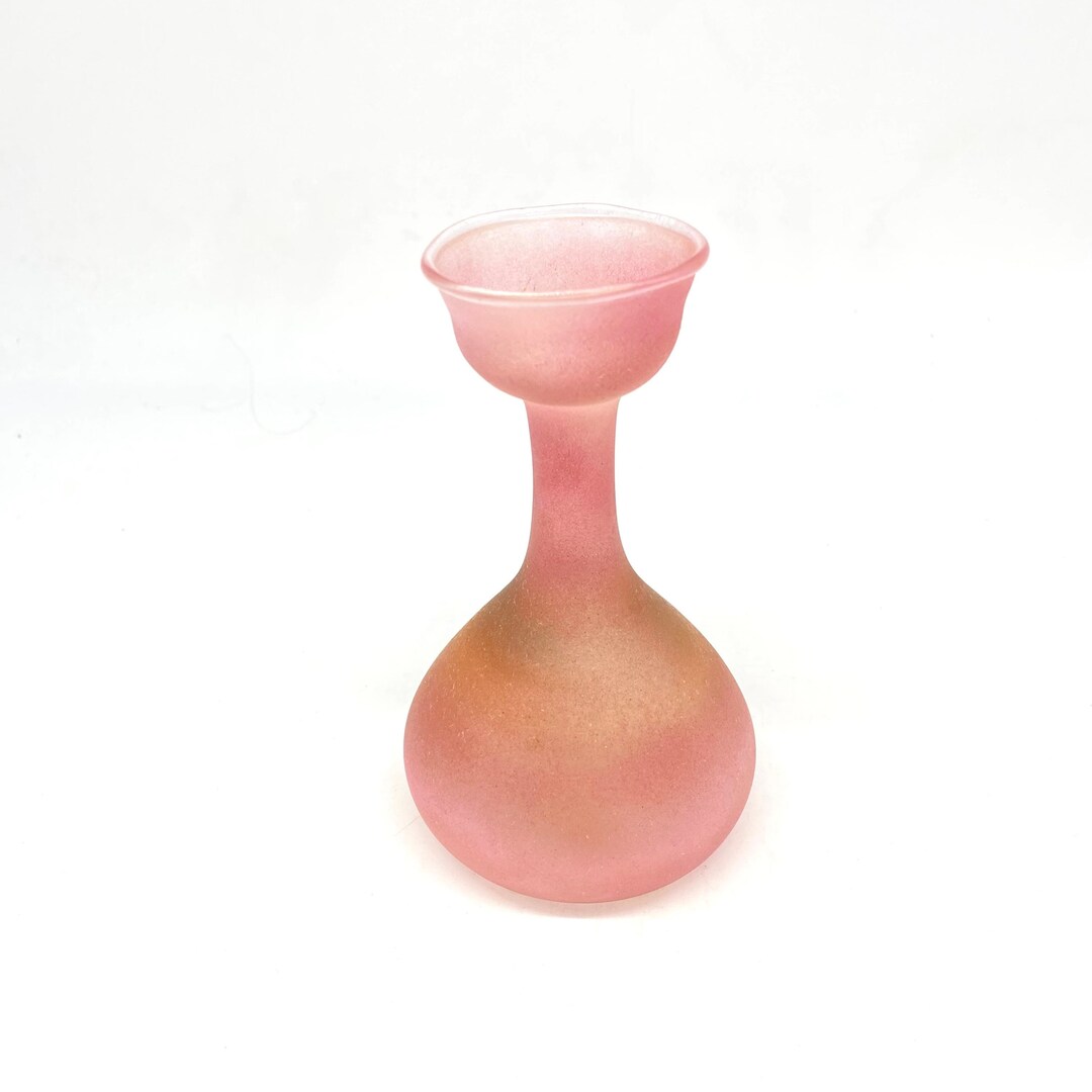 ABSOLUTELY STUNNING - Vintage Simron Israeli Hand-stained Glass Vase ...