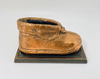 Vintage Bronzed Baby Shoe