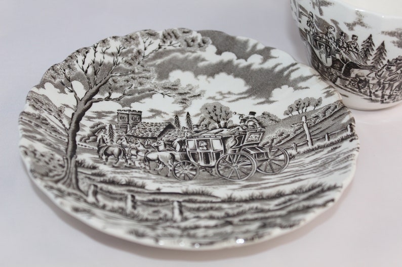 Mid Century Tea Cup and Saucer Royal Mail Made in England by Staffordshire Ironstone Ready to Ship