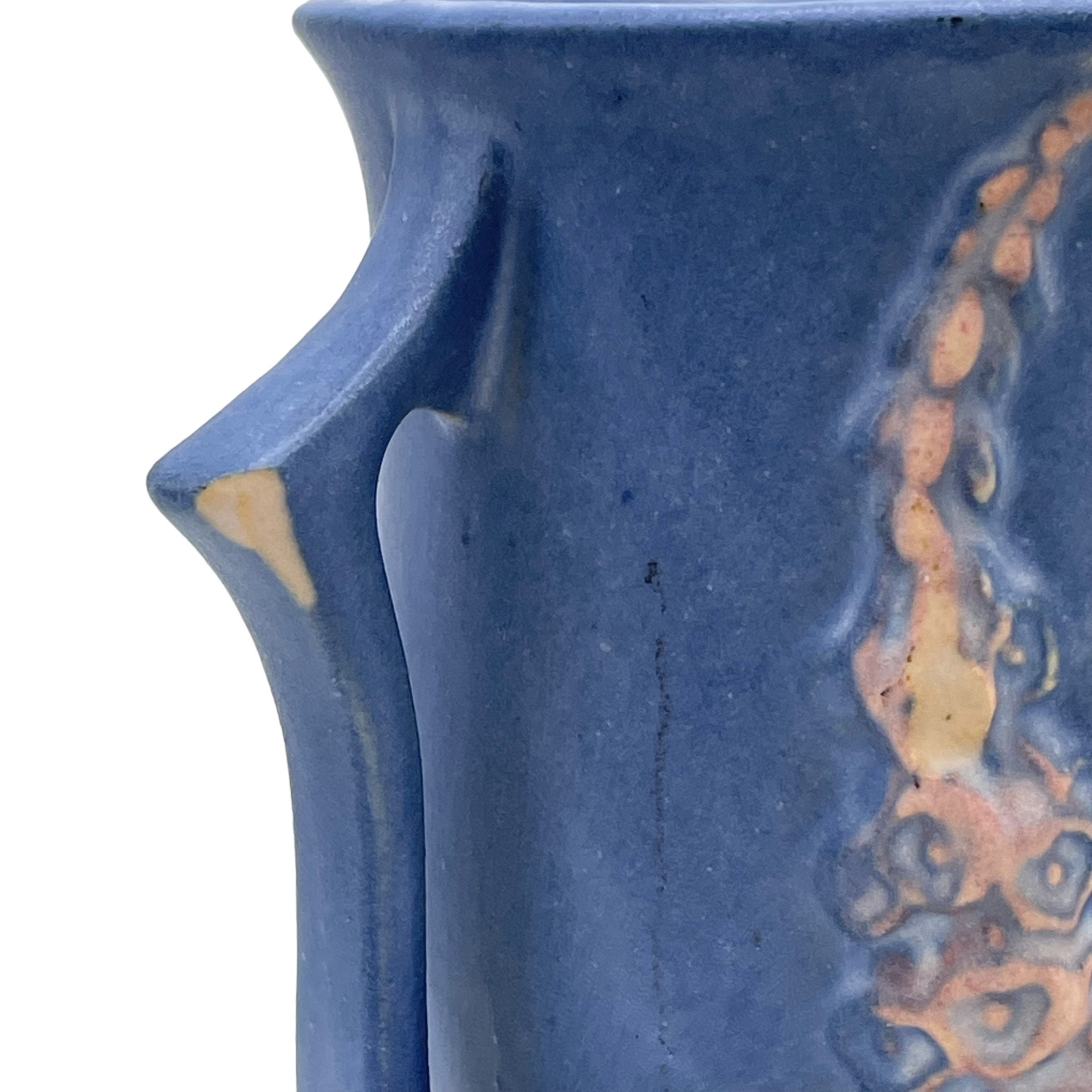 ヴィンテージ 本物のローズビル陶器 1930 年代のブルー