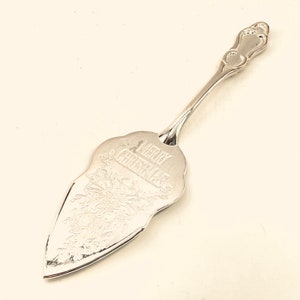 Vintage - Posrebrzany - International Silver Company - Wesołych Świąt - Serwer do ciasta / pasztecików - Posrebrzany