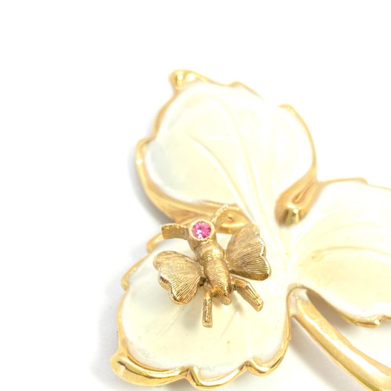 Vintage -Beau Jewels - Spider on a leaf exquisite… - image 2