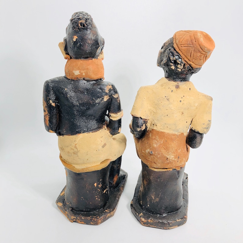 Vintage Set of Two Kenya African Clay Sculptures / Etsy