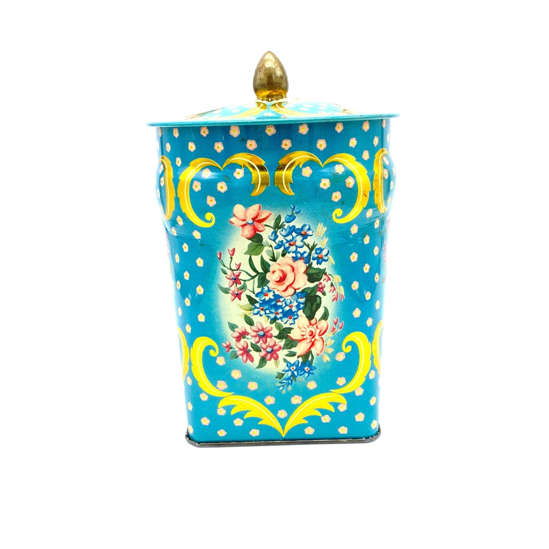 marimint/マリミント キャンディー缶/TIN缶 ヴィンテージ　青 Vintage - Murray Allen - Regal Crown - Tin / Canister - Turquoise