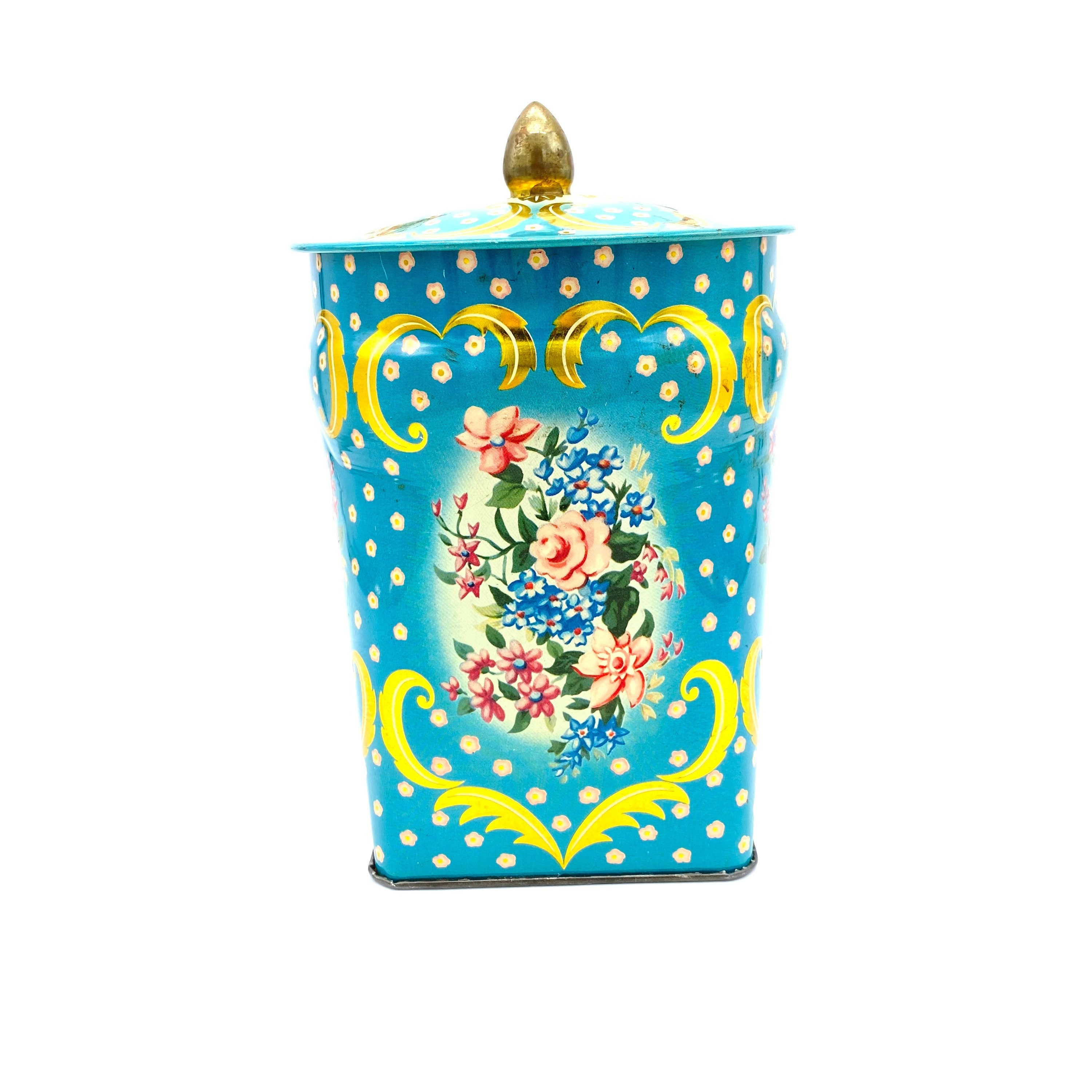 Vintage - Murray Allen - Regal Crown - Tin / Canister - Turquoise