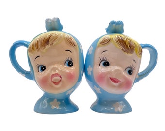 Vintage  - Napco - Miss Cutie Pie - Salt and Pepper Shakers Set