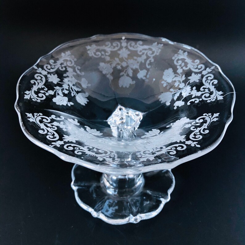 Vintage Clear Depression Glass Candle/candlestick Holder Clear Etsy