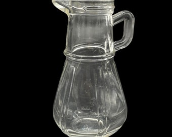 Vintage - Clear Glass - Syrup - Molasses Pitcher - Made by Hazel Atlas in the Early 1900’s