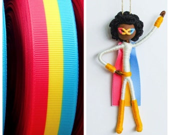 Custom Pansexual Superhero Doll / Pan Pride / Pansexual Ornament