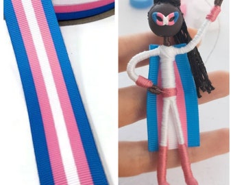 Custom Trans Superhero Ornament / Trans Pride / Trans Ornament / Trans Gift