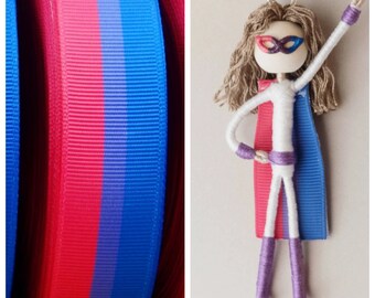 Bisexual Pride Ornament/ Custom Pride Ornament/ Superhero Ornament/ Bisexual Superhero