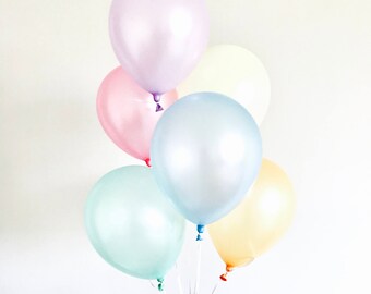 Pastel Rainbow Balloons - Unicorn Birthday Party Decoration, 1st birthday cake smash Decor, ice cream Baby shower, Sprinkle Bridal Shower